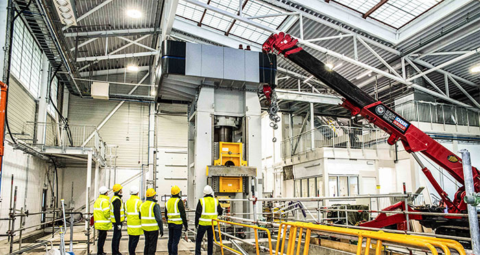 Forging machine at the AFRC building