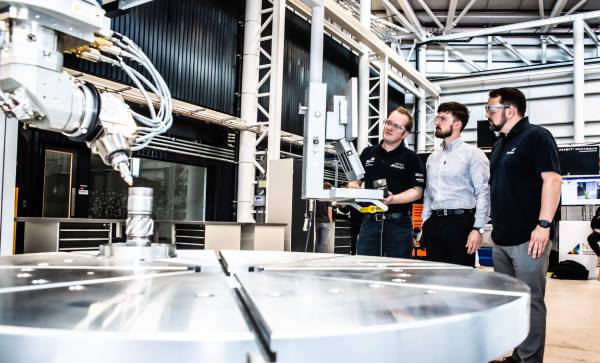 Collaborative advanced manufacturing project with workers